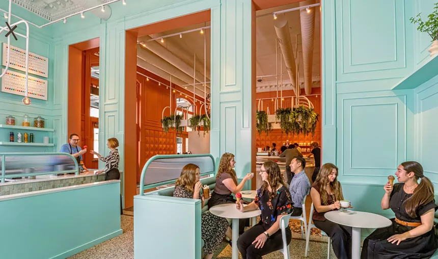 green ice cream place