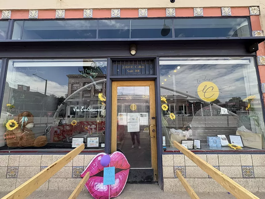 front door of a shop