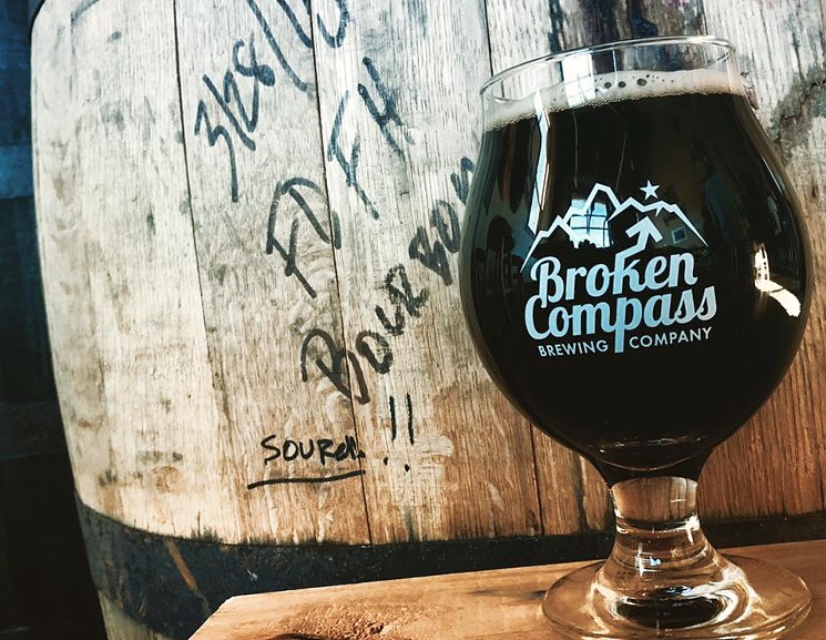 Broken Compass makes about 1,000 barrels a year, just like Breckenridge Brew Pub, both on ten-barrel brewing systems. - BROKEN COMPASS FACEBOOK PAGE