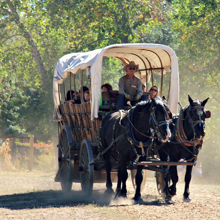 Hop on the wagon to kick off your weekend. - FOUR MILE HISTORIC PARK FACEBOOK