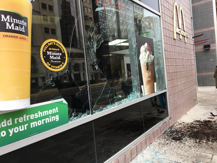 Some aftermath at a McDonalds. - CHRIS WALKER