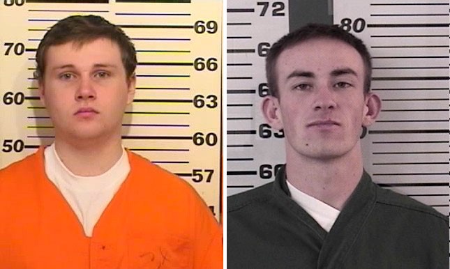 Booking photos of Luke Pelham (left) and Austin Holford. - COLORADO DEPARTMENT OF CORRECTIONS