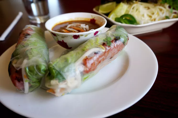 The signature rolls at Pho Belmarasia are a tribute to a famous Vietnamese restaurant in Orange County, California. - MARK ANTONATION