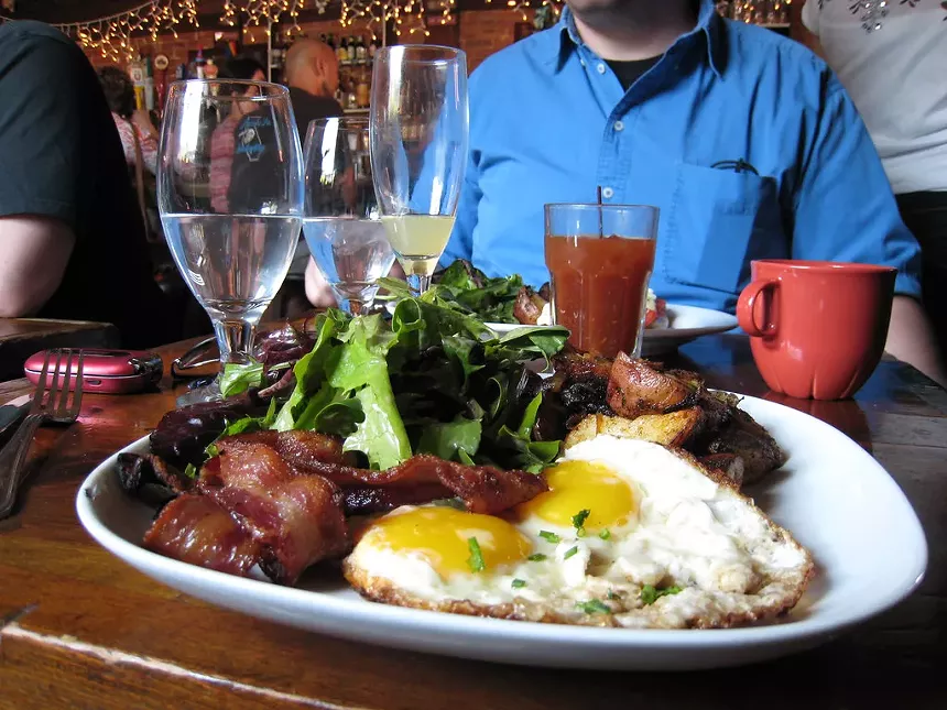 Drinks first, then food. Gotta lay an alcoholic base. - ERICA FIRMENT AT FLICKR