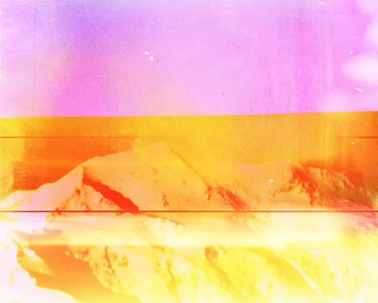 Penelope Umbrico, "Adams with Grunge IntensePeach Pop SplitScreen and Lightleak," digital c-print, 2014. - DAVID B. SMITH GALLERY