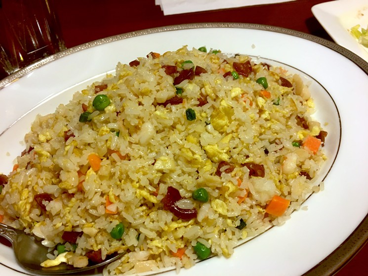 Yangzhou fried rice with seafood and Chinese sausage. - LAURA SHUNK