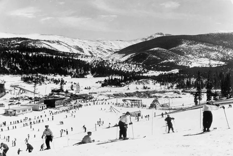 For decades, Winter Park was where Denver residents learned to ski, but the operation suffered from “not enough pillows.” - GRAND COUNTY HISTORICAL ASSOCIATION