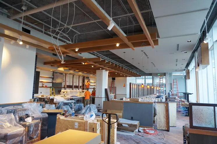 The big dining room will offer plenty of space for commuters, office workers and residents of the new apartments in the neighborhood. - MARK ANTONATION