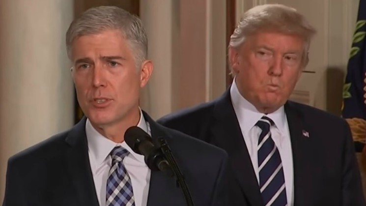 Coloradan Neil Gorsuch with President Donald Trump, who nominated him for the U.S. Supreme Court. - ABC VIA YOUTUBE