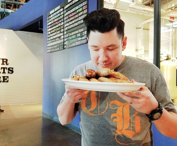 Chef Jensen Cummings will be grilling Tender Belly beer brats at the Burnt Barrel for opening day. - LINNEA COVINGTON