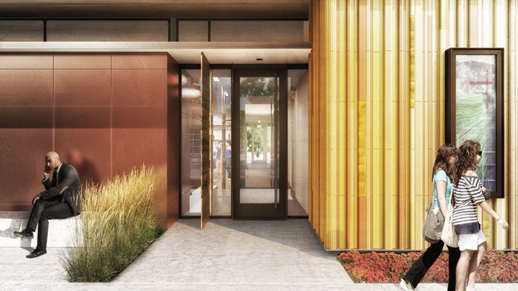 A rendering of the new Bannock Street entrance. - COURTESY OF OLSON KUNDIG.