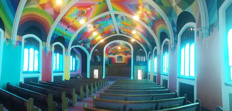 None of the murals inside the International Church of Cannabis actually feature cannabis. - THOMAS MITCHELL