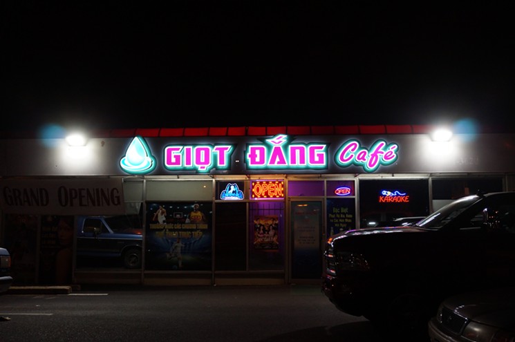Giot Dang lights up the night on Federal Boulevard. - MARK ANTONATION
