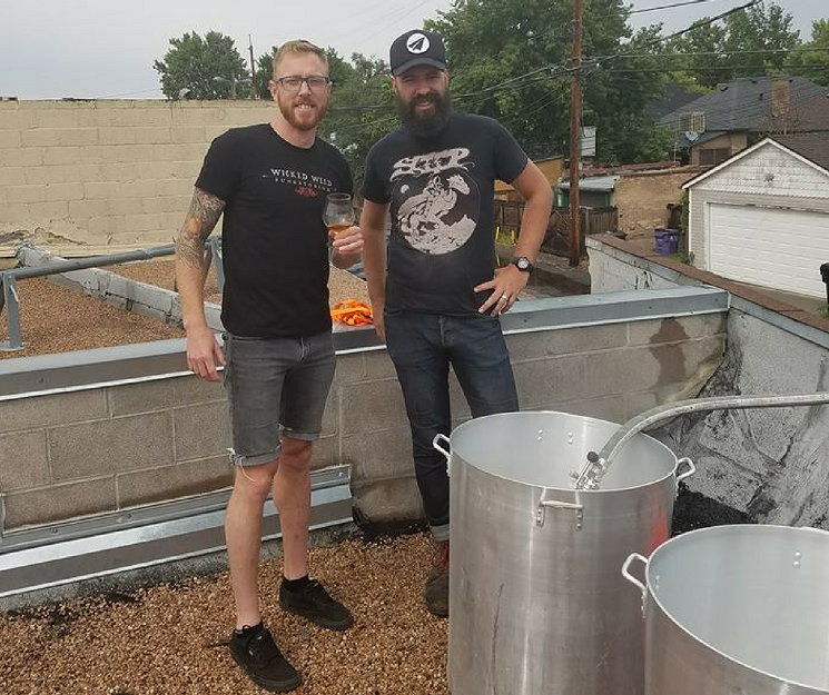 Wicked Weed's Walt Dickinson with James Howat of Black Project, in a photo shared by Black Project. - BLACK PROJECT