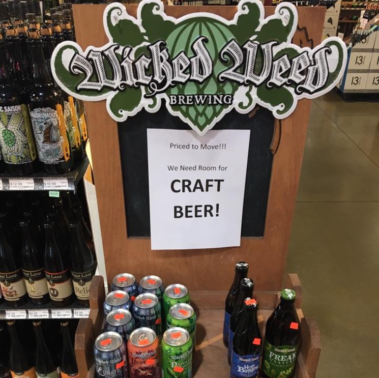 Wyatt's Wet Goods, a liquor store in Longmont, posted this photo and a message: "Really saddened by today's news...We feature the best CRAFT BEER from across the nation...so we are making room!" - WYATT'S WET GOODS FACEBOOK PAGE