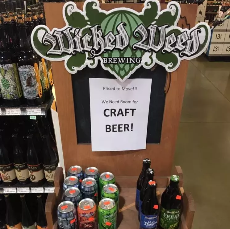 Wyatt's Wet Goods, a liquor store in Longmont, posted this photo and a message: "Really saddened by today's news...We feature the best CRAFT BEER from across the nation...so we are making room!" - WYATT'S WET GOODS FACEBOOK PAGE