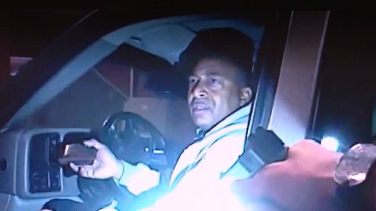 Deon Jones during the early moments of his police interaction. - DENVER POLICE DEPARTMENT VIA KILLMER, LANE AND NEWMAN, LLP