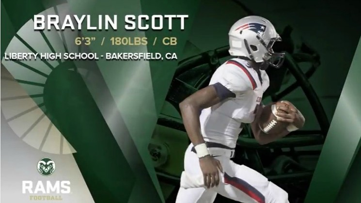 A screen capture from a video touting Braylin Scott's 2015 commitment to the CSU Rams. - COLORADO STATE RAMS VIA YOUTUBE