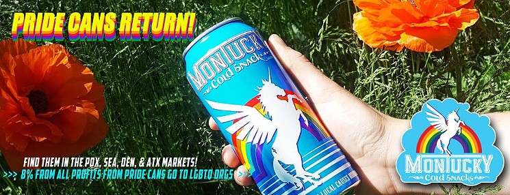 Proceeds from sales of the Montucky Cold Snacks Pride can will go to local LGBTQ charities. - MONTUCKY COLD SNACKS