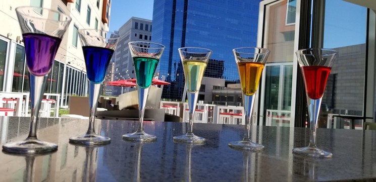 The ART Hotel will serve rainbow Jell-O shots this weekend. - THE ART, A HOTEL