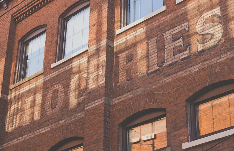 Somehow, the past is more charming painted on brick. - PORSCHE BROSSEAU AT FLICKR