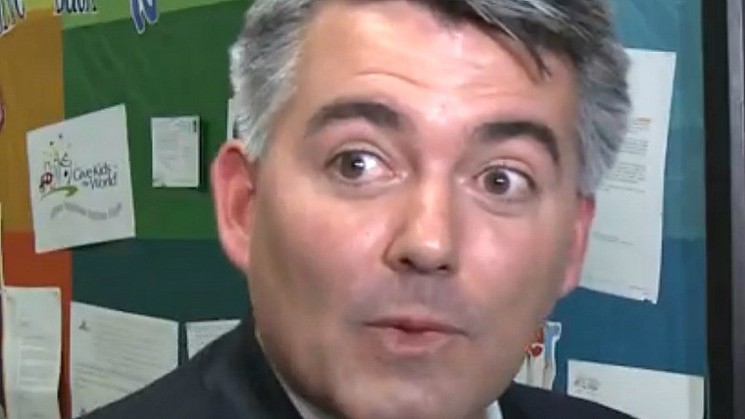 Senator Cory Gardner has been the target of many protests in the wake of the November 2016 election. - YOUTUBE FILE PHOTO
