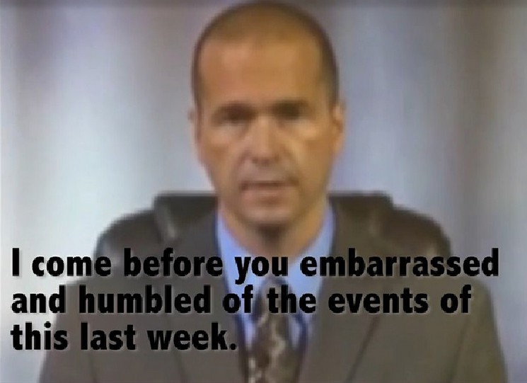 A screen capture from the 2014 video in which Maketa apologized for his actions but refused to resign. - EL PASO COUNTY SHERIFF'S OFFICE SCREEN CAPTURE