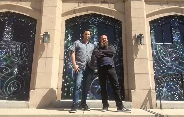 Steve Berke (left) and Lee Molloy (right), along with co-founder Briley Hale, were issued citations for public consumption on 4/20. - THOMAS MITCHELL