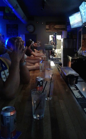 The scene at the bar on a Monday night at Rocky Top. - SARAH MCGILL