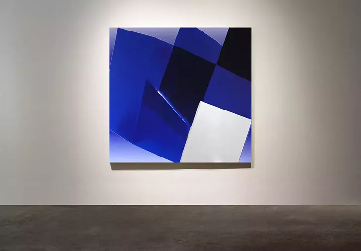 "Unsayable Lights," by Kate Petley, acrylic and archival ink on canvas. - COURTESY OF ROBISCHON GALLERY