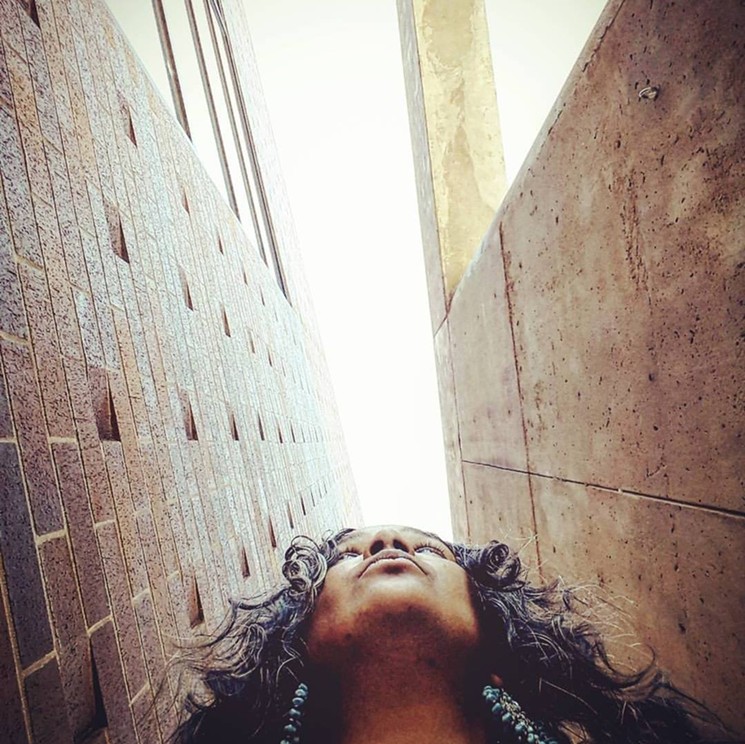 Selfie, looking up. - PHOTO BY TAMECA L COLEMAN