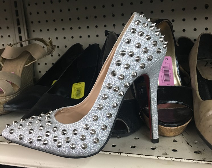 Glittery, studded pumps are the new brass knuckles. - LILA THULIN