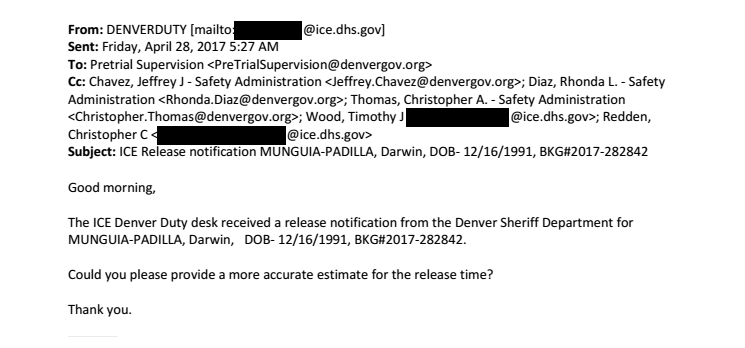 CORA RESPONSE FROM DENVER