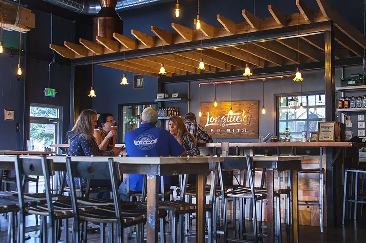 The Longtucky Lounge serves cocktails made with products from the attached distillery. - LONGTUCKY SPIRITS