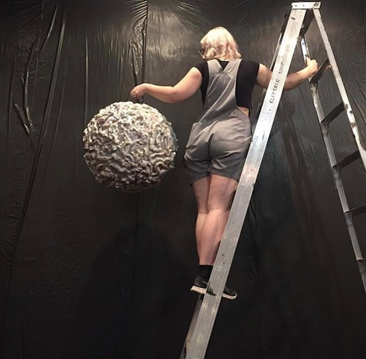 Installation progress for “Diorama of the Cosmos” at the Fiske Planetarium in Boulder. - PHOTO BY GENEVIEVE WALLER