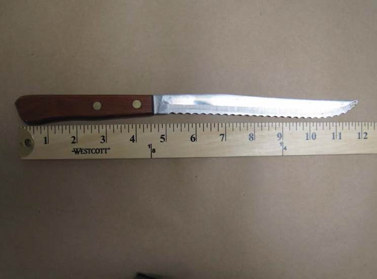 The knife Paul Castaway was holding when he was killed. - DENVER DISTRICT ATTORNEY'S OFFICE