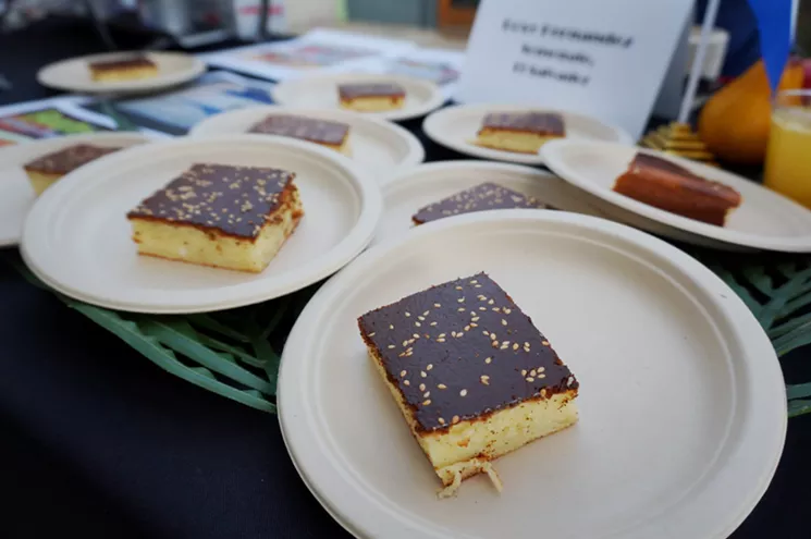 These pastries are called quesadillas, but are made primarily with rice flour, eggs, sugar and cheese. - MARK ANTONATION