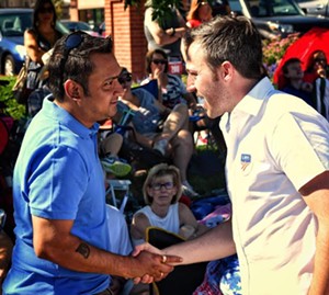 Levi Tillemann (right) hopes to unseat Mike Coffman. - COURTESY OF LEVI TILLEMANN