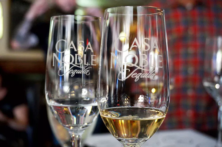 Star Bar and Cochino Taco are serving tequila from a single barrel bottled just for them. Casa Noble Joven (right) is now being poured at both bars. - MARK ANTONATION