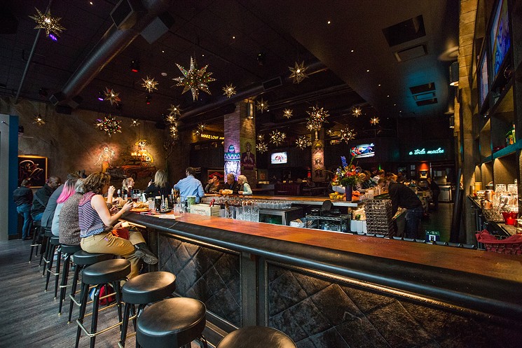 The starry interior of Otra Vez is the perfect spot to sip tequila this week. - DANIELLE LIRETTE