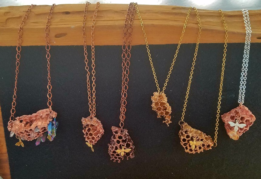 Honey Comb jewelry created by Amy Hager. - LINNEA COVINGTON