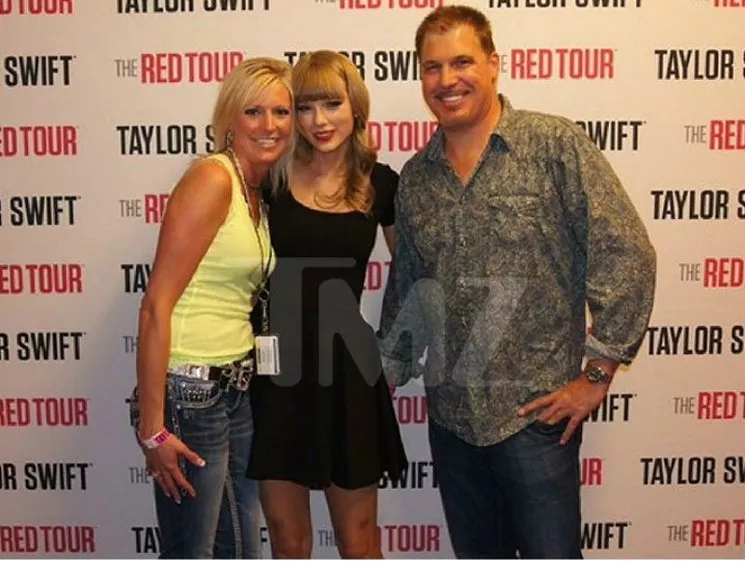 The alleged "sexual assault" photo featuring Taylor Swift and Denver DJ David Mueller, seen with KYGO Shannon Melcher, that was obtained by TMZ. - TMZ