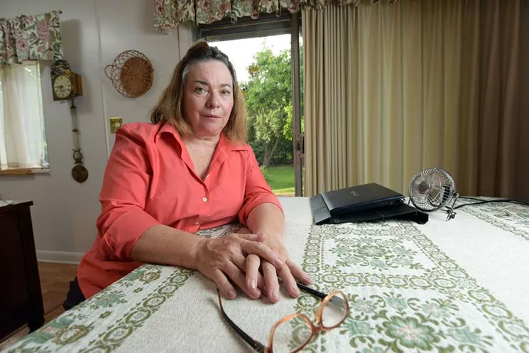 Part-time professor and activist Caprice Lawless has struggled to pay utility bills in the winter and now helps other community college instructors file for unemployment. - ANTHONY CAMERA