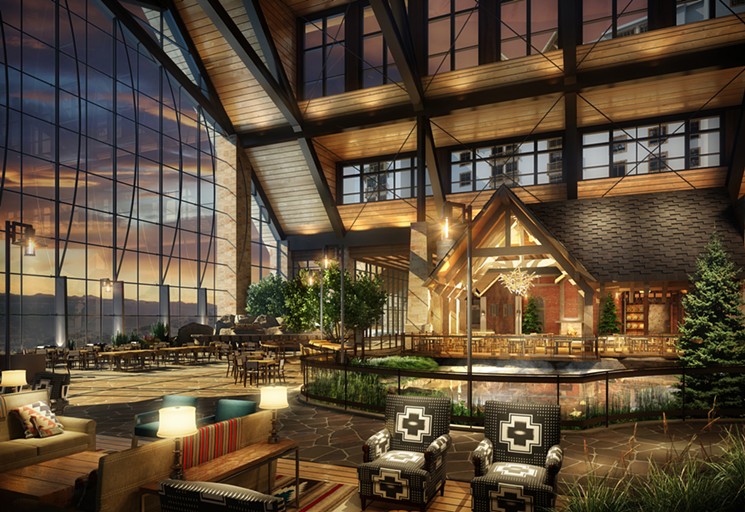 The hotel's designers kept Colorado in mind. - GAYLORD ROCKIES