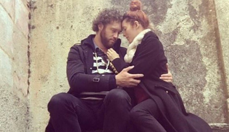 T.J. Miller and wife Kate Miller in a photo that accompanied his denial of the accusations against him on Facebook. - KATE MILLER INSTAGRAM