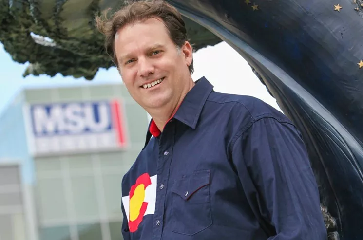 Republican candidate for governor Steve Barlock wears his love for Colorado. - COURTESY OF STEVE BARLOCK