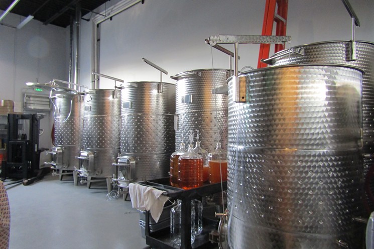 Cider fermentation tanks at Haykin Family Cider. - MARK ANTONATION