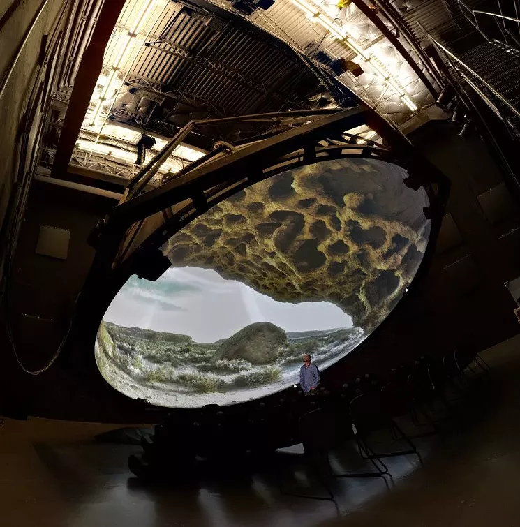 Digital Dome at the Institute of American Indian Arts, where Bach worked as the Digital Dome Director, conducting research and teaching. - COURTESY OF ETHAN BACH
