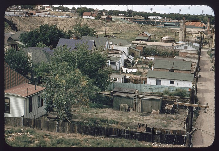Houses were cleared for Bears Stadium. - DENVER PUBLIC LIBRARY