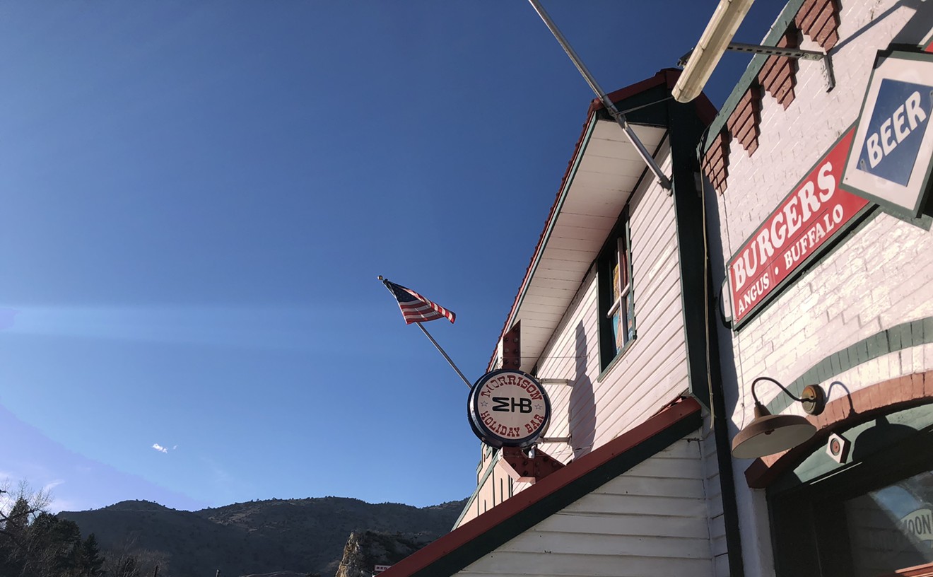 The Morrison Holiday Bar occupies a historic building in the foothills.